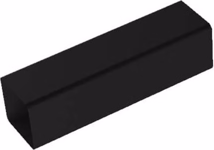 Galeco Square Galvanised Steel Downpipe, Black, W/D/H: 8 x 8 x 300 cm
