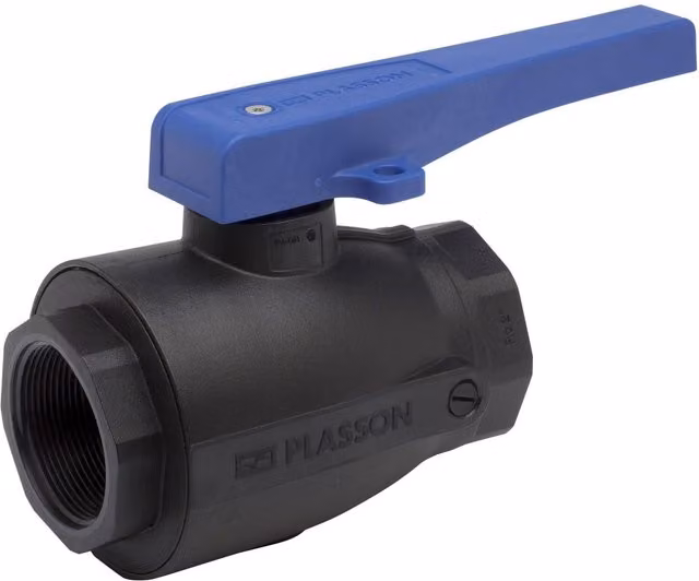 Plasson Mains Stop Valve 2 inch Fi x Fi Grey PV037030F020