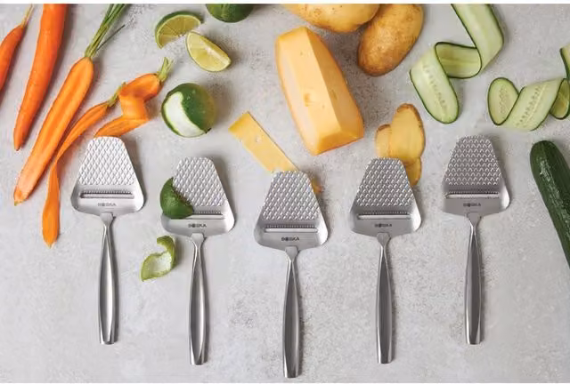 BOSKA Monaco Quick Slicer in Grey and Silver Stainless Steel – 1