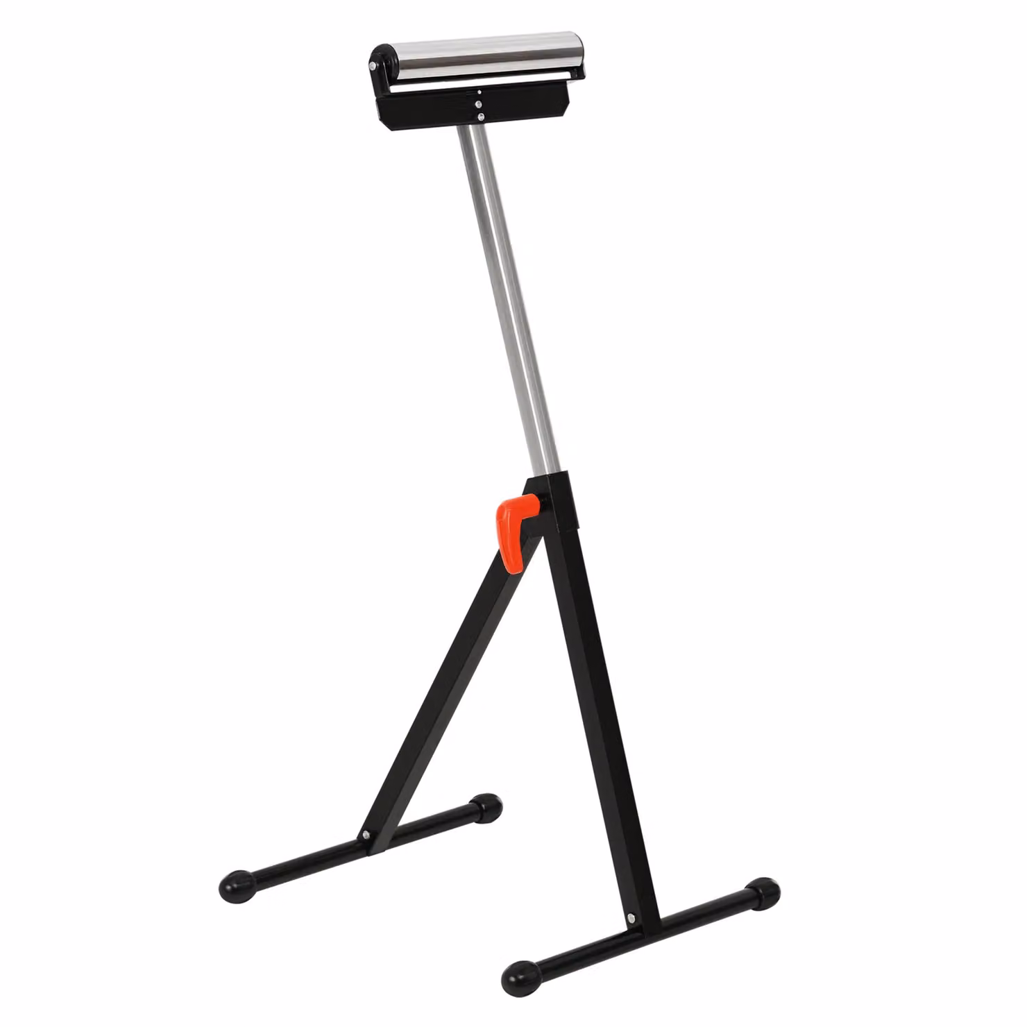 HOMCOM Heavy Duty Adjustable Foldable Metal Roller Support Stand in Black and Silver – 2