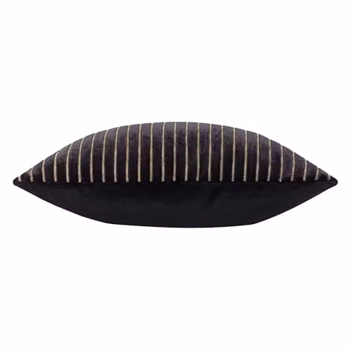 Paoletti Savoy Stripe Black Velvet Square Cushion, W/D/H: 50 x 50 x 50 cm – 2