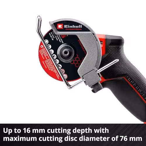 Einhell Professional 18V Power X-Change Cordless Cut-Off Grinder, 76mm, Red – 4