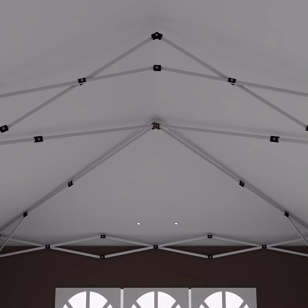 Matteo Brown Pop Up Party Tent with Sides and Windows, W: 600 cm, D: 300 cm, H: 270 cm – 6
