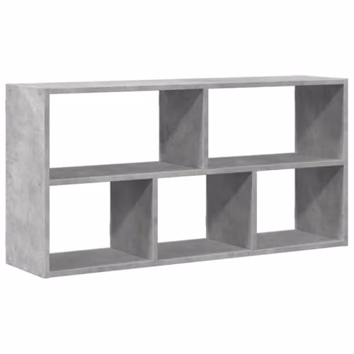 vidaXL Wall Mounted Shelf in Concrete Grey, MDF, W/D/H: 100 x 25 x 50 cm – 1