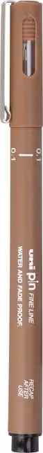 Uniball Pin Fine Liner Drawing Pen in Sepia Brown, 0.1mm