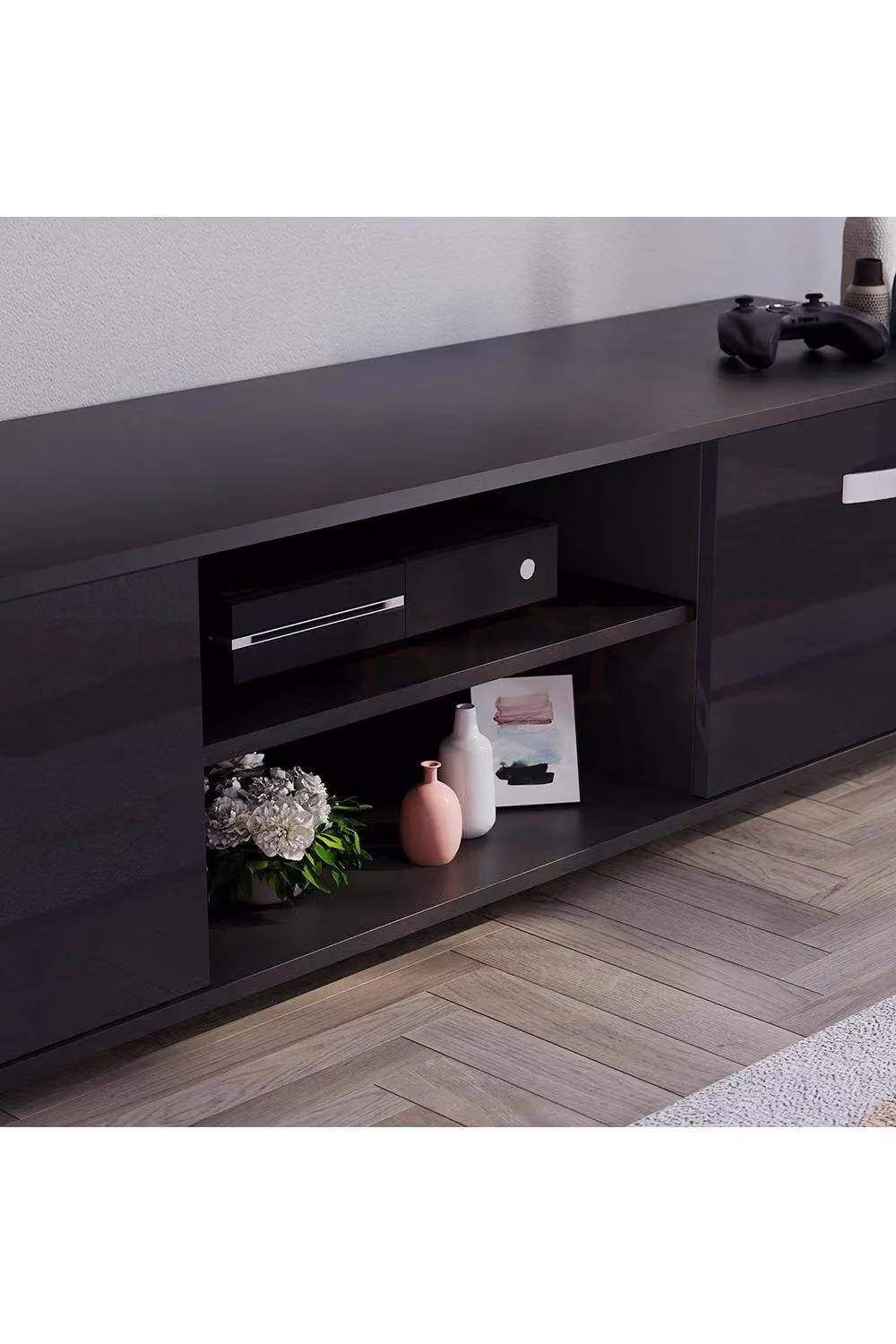 Vida Designs Cosmo 2 Door TV Unit, Black – 5