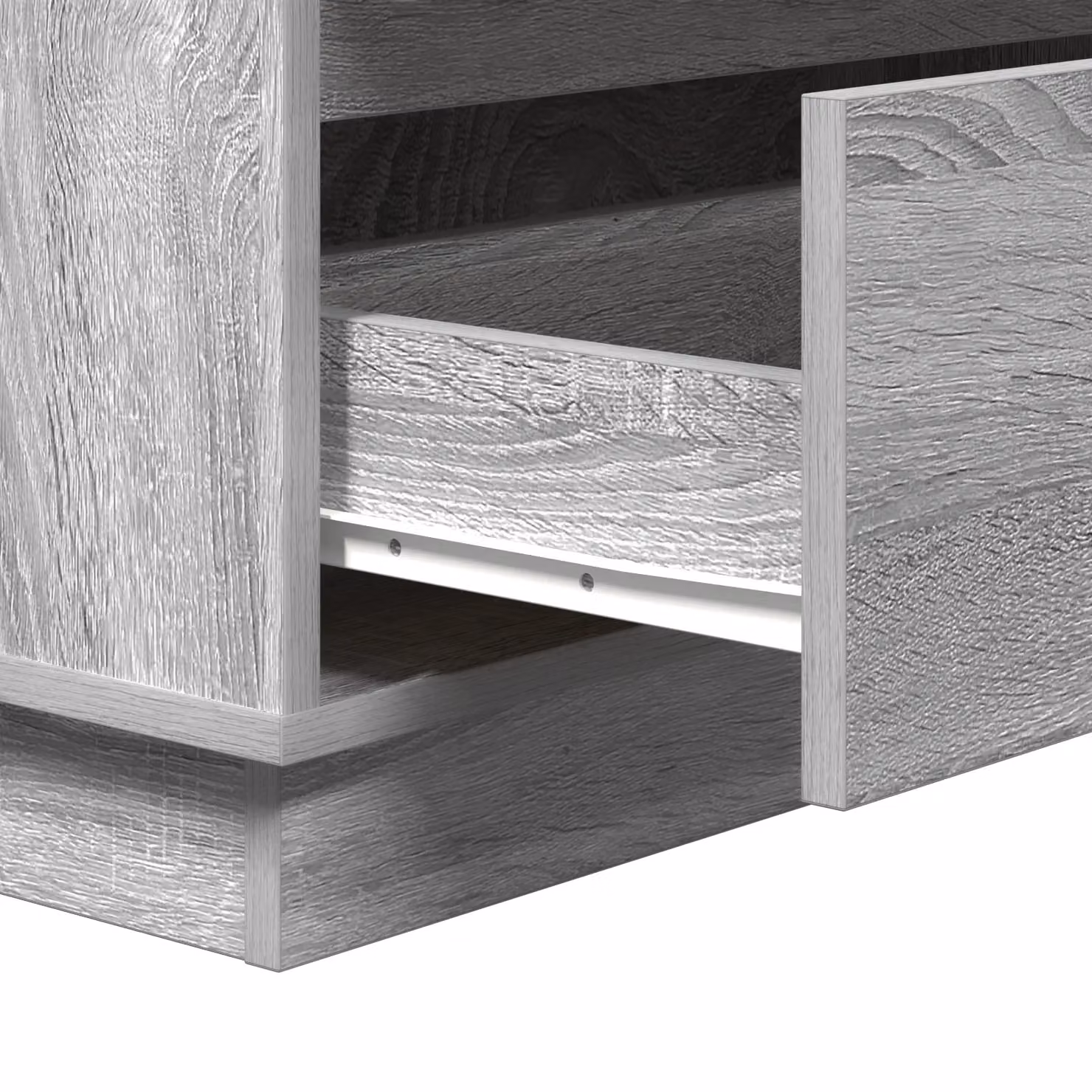 Berkfield Home Modern Grey Bedside Cabinet with Integrated LED Lighting, W/D/H: 71 x 34.5 x 75 cm – 2