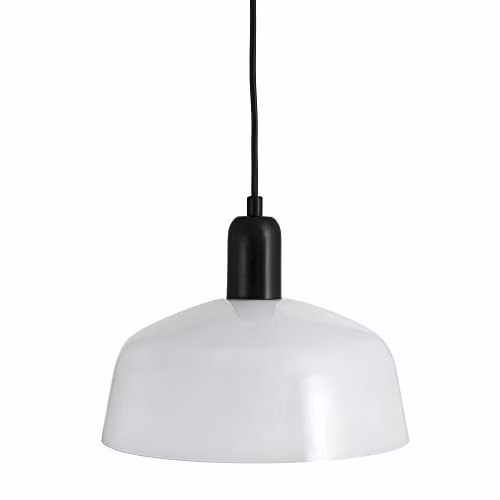 Netlighting Tatawin White Dome Glass and Metal Pendant Lamp – 2