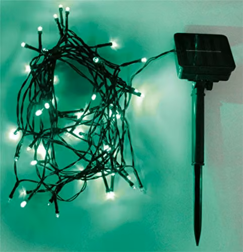 Eagle Solar Powered Green LED Sphere String Lights with 200 LEDs
