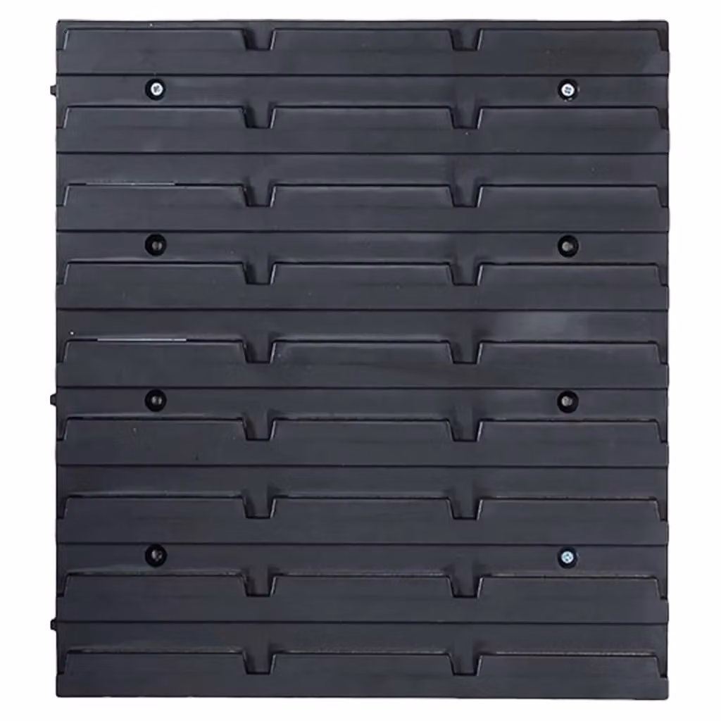 Berkfield Home 39 Piece Stackable Storage Bin Kit with Wall Panels in Red and Black – 2