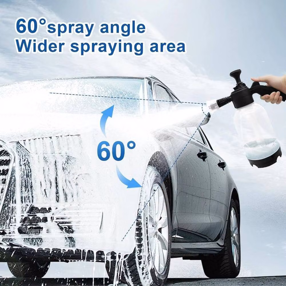 PAWNORA Hand Held Car Wash Foam Sprayer, 2L, White and Transparent – 4