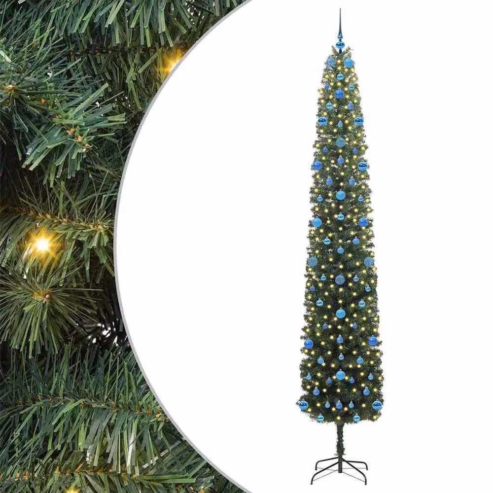 Berkfield Home Artificial Christmas Tree with 300 Warm White LEDs and Stand, Green – 3