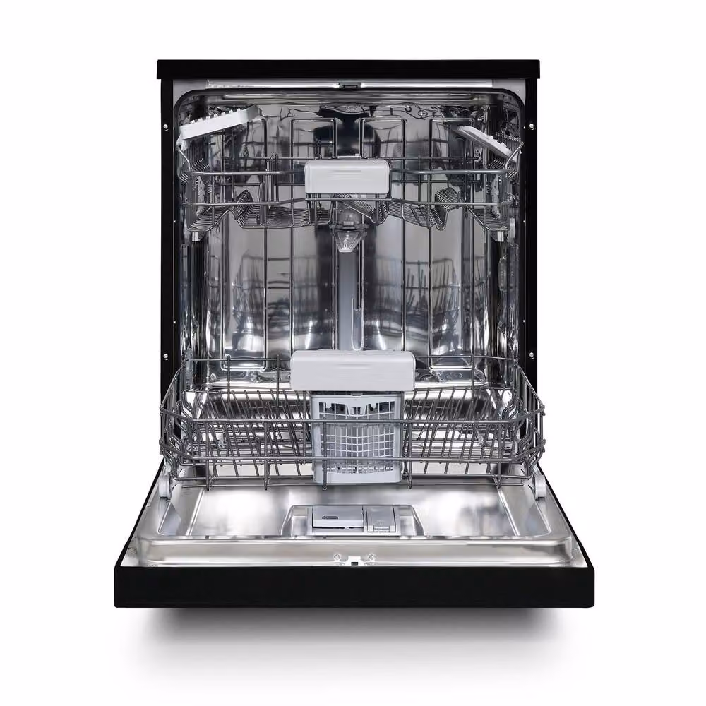 Montpellier Black Freestanding Dishwasher with 14 Place Settings and D Energy Rating – 4