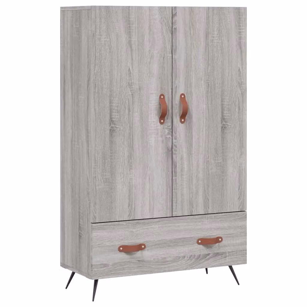 Berkfield Home Grey Sonoma Modern Highboard in Engineered Wood W/D/H: 69.5 x 31 x 115 cm – 2