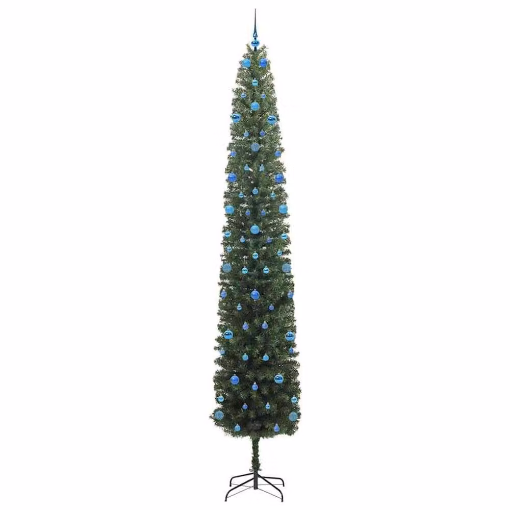 Berkfield Home Green Artificial Christmas Tree with 300 Warm White LEDs and Stand – 4