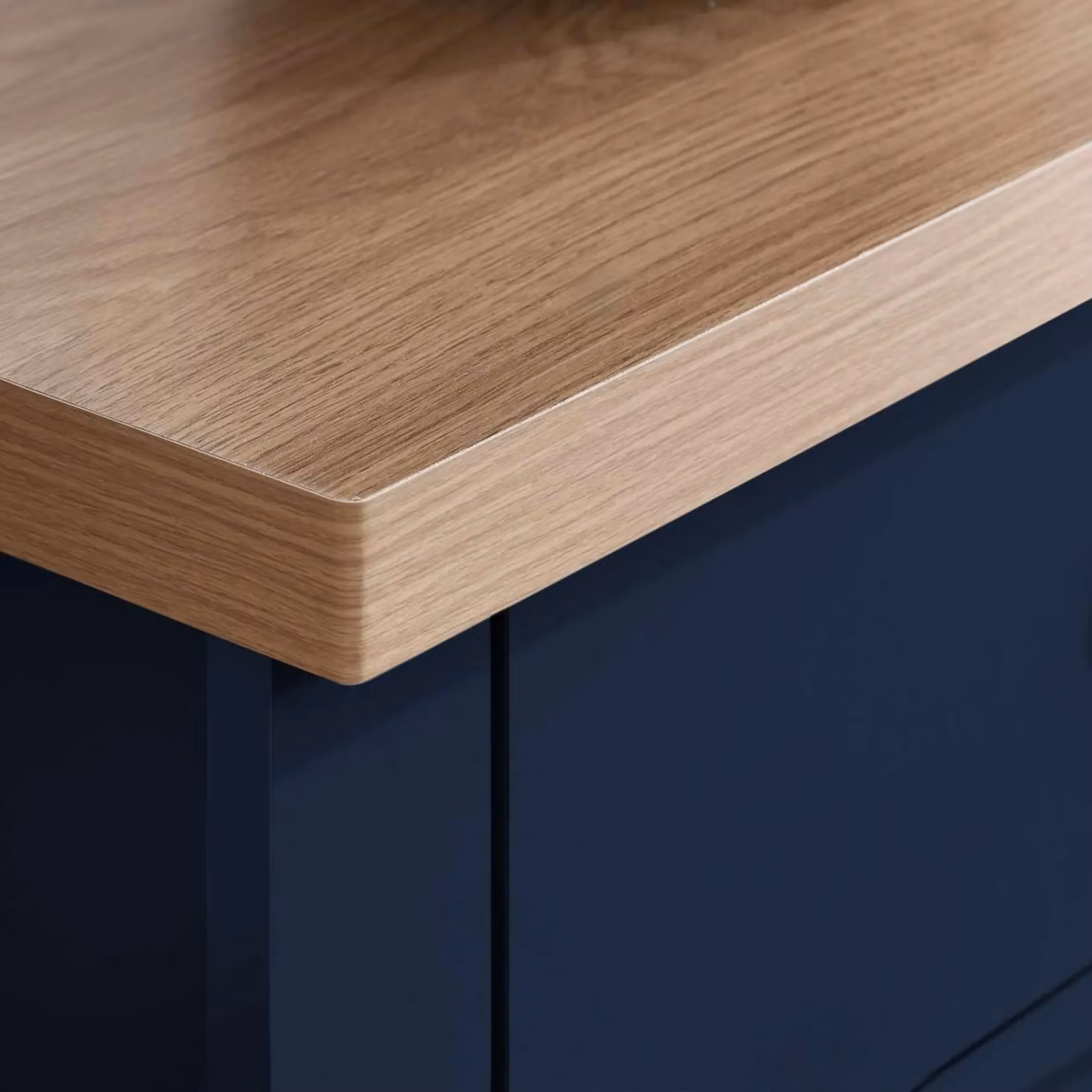 Birlea Highgate Blue and Oak Effect 2 Door 2 Drawer Sideboard in Shabby Chic Style – 2