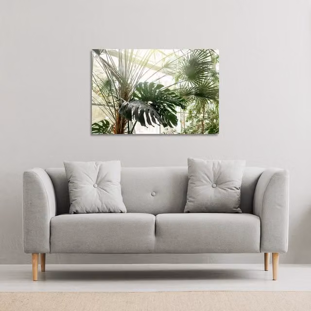 Benjamin Tate Design LTD Green Plants in Botanical Garden Canvas Print, Green, W: 114 cm, H: 77 cm