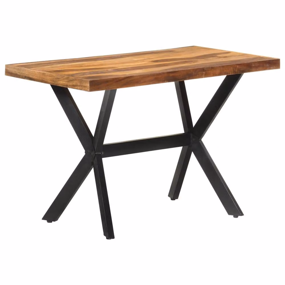 Berkfield Home Brown Solid Wood Dining Table with Honey Finish, W/D/H: 120 x 60 x 75 cm – 5