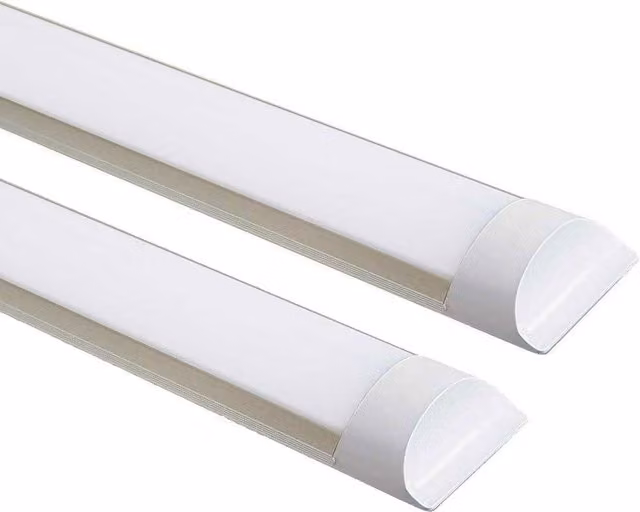 ENER-J 45W Prismatic LED Tube Batten Complete Fitting, 4000 Lumens, 6500K Cool White, Pack of 2, White, Diameter: 25 cm, Height: 19 cm