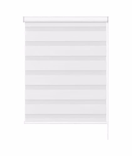 New Edge Blinds White Zebra Day and Night Roller Blind, W: 140 cm, H: 165 cm