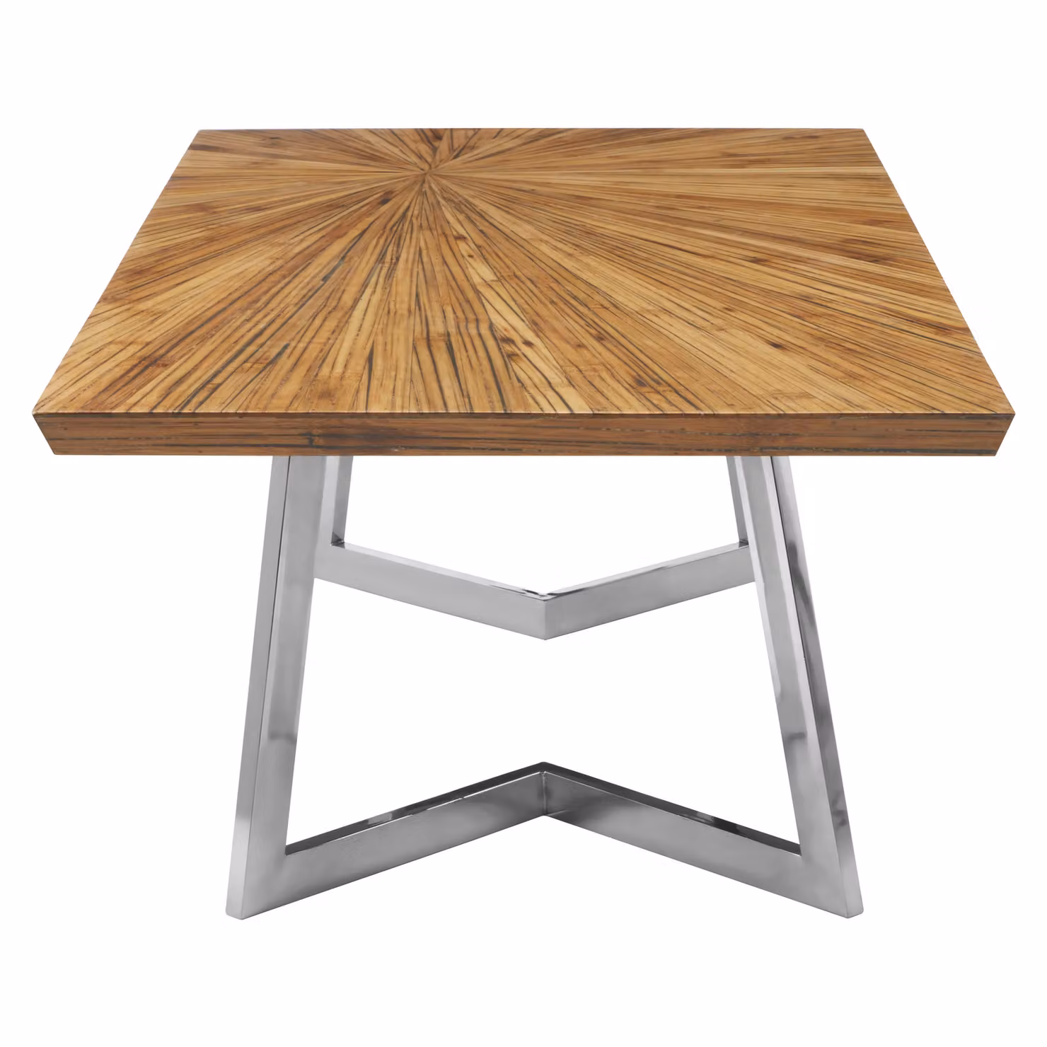 Orsina Modern Rectangular Bamboo Side Table in Silver, W/D/H: 60 x 50 x 50 cm – 2