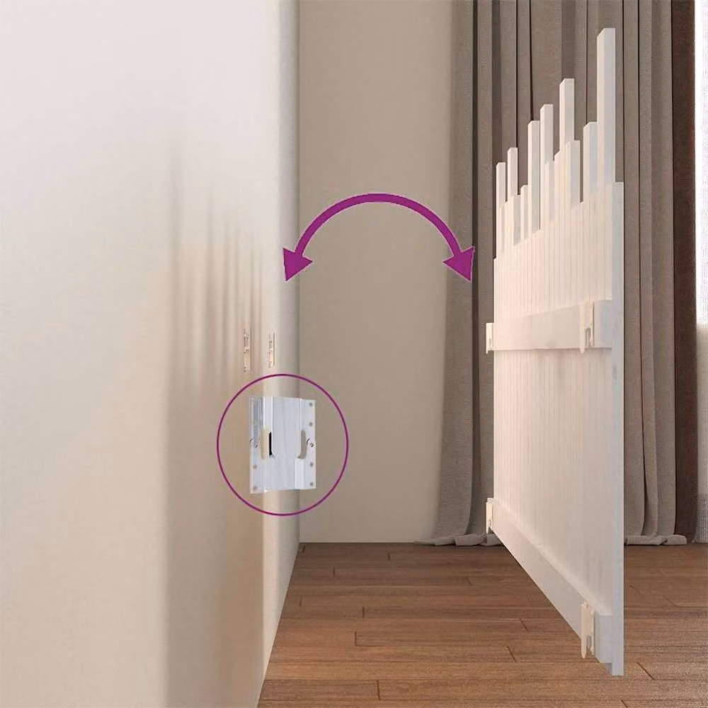 Berkfield Home White Solid Wood Pine Wall Headboard, W/D/H: 166 x 3 x 80 cm – 2