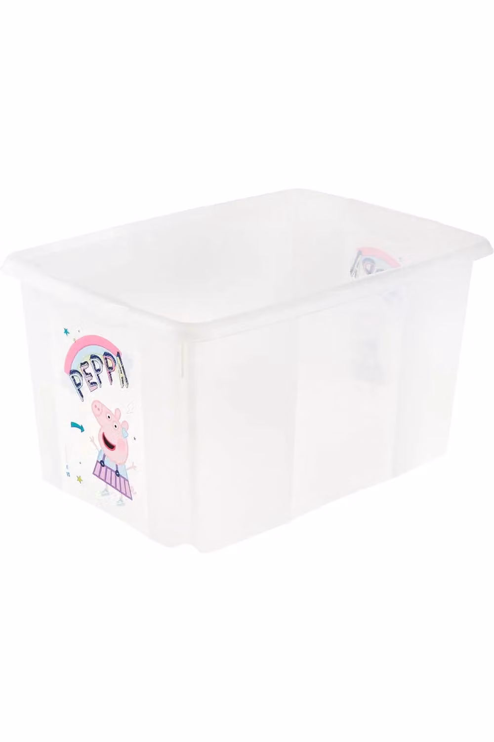 Keeeper Peppa Pig Stackable Storage Box with Lid for Children, 45 Litre, Transparent