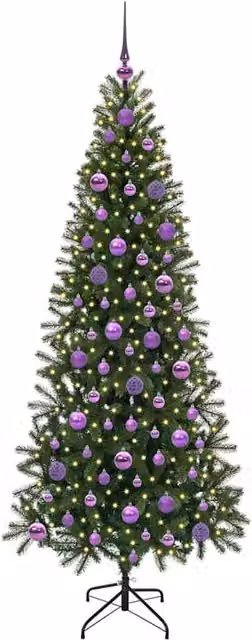 Berkfield Home Elegant Green Artificial Christmas Tree with 300 LEDs, Height: 180 cm – 1