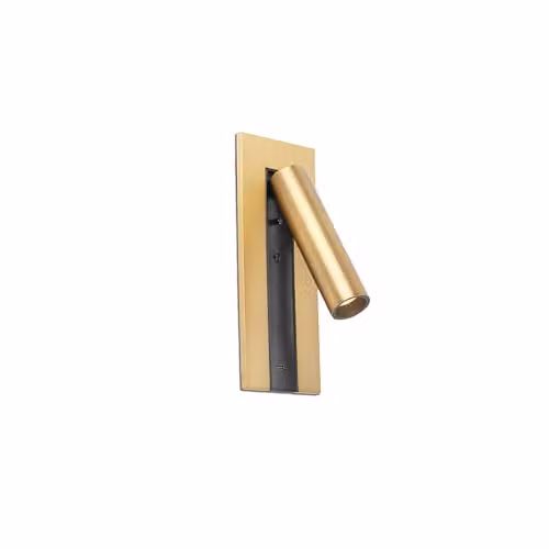 Netlighting Gabo USB C LED Reading Wall Light in Bronze with 2700K Warm White Light