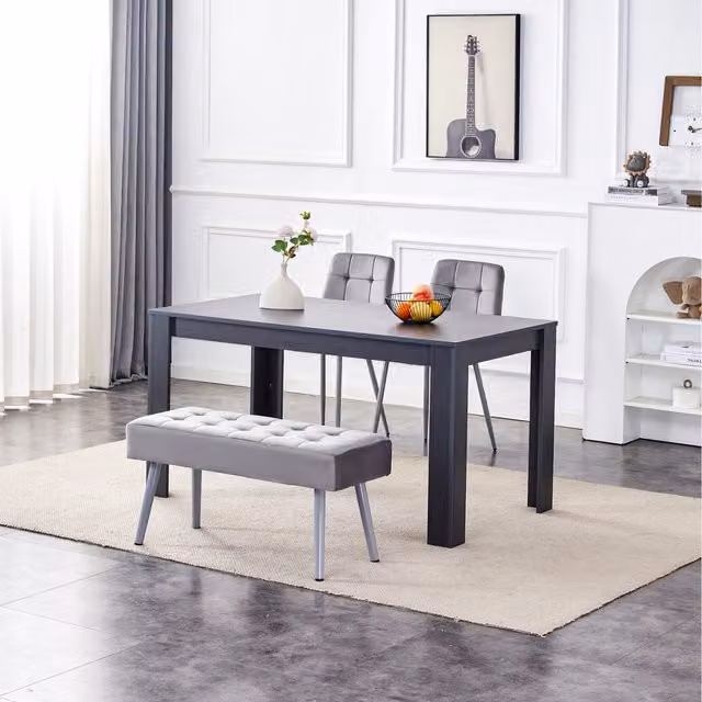 Kosy Koala Arrow Dining Set with Table, 2 Chairs and 1 Bench in Charcoal