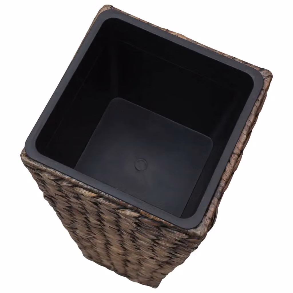 Berkfield Home Garden Set of 3 Water Hyacinth Raised Planters in Dark Brown – 2