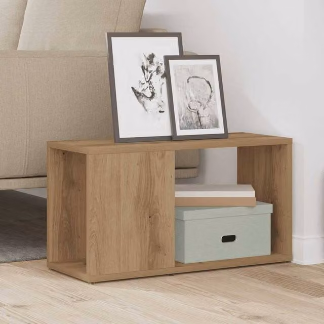 Berkfield Home Artisan Oak TV Cabinet in Brown, W/D/H: 60 x 24 x 32 cm – 1