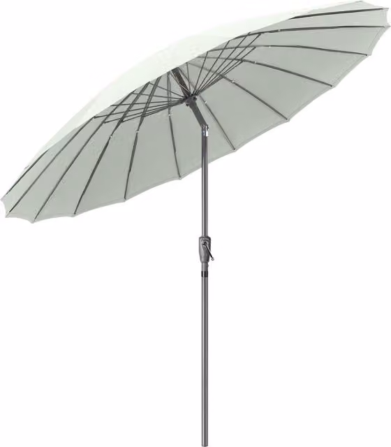 Christow Shanghai Garden Parasol Umbrella in Green with UPF 30 Protection, Diameter: 260 cm
