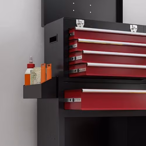 HOMCOM Rolling Tool Cabinet with 5 Lockable Drawers in Red Steel, W/D/H: 60.0 x 28.0 x 105.0 cm – 9