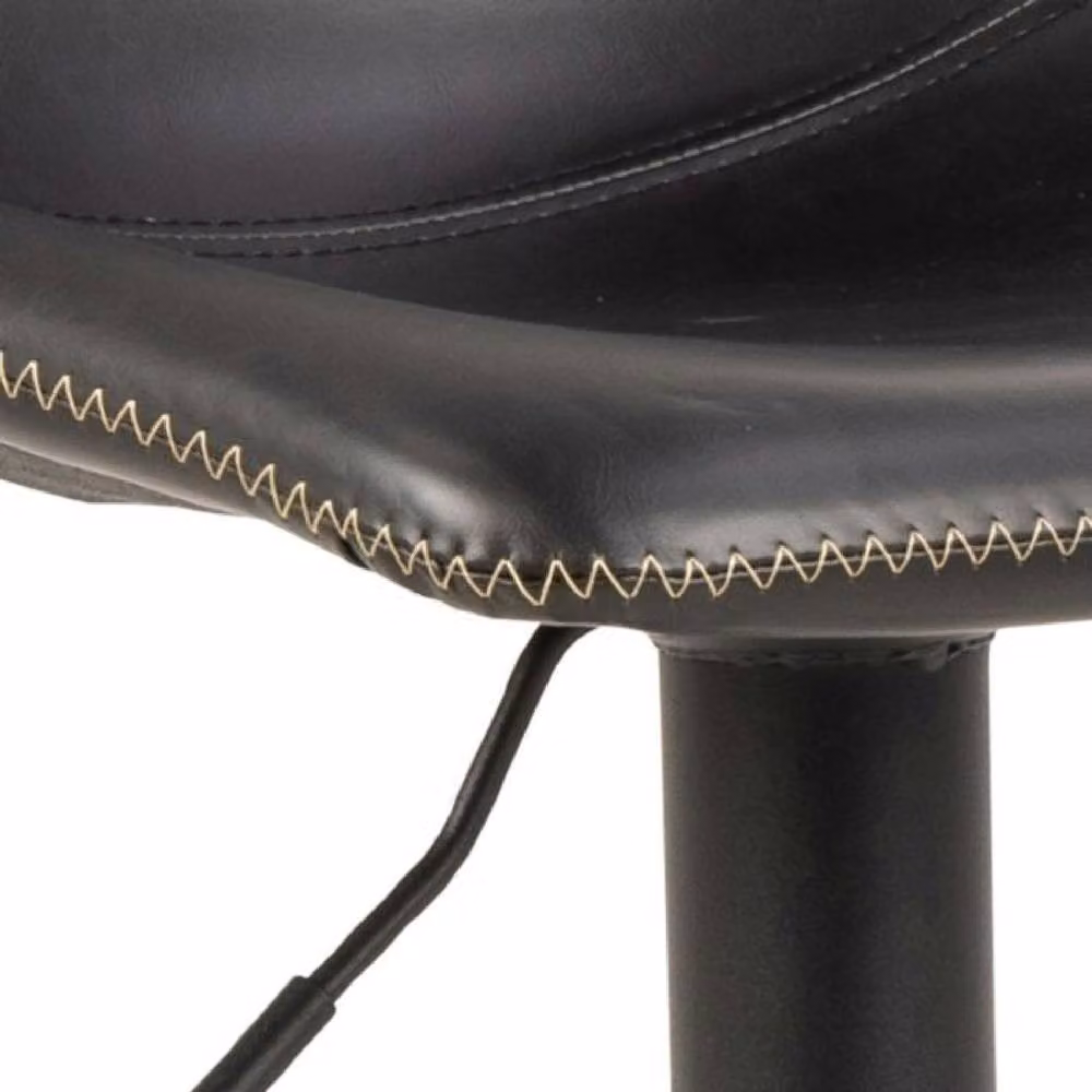 netfurniture Hampton Black Synthetic Leather Swivel Bar Stool – 4