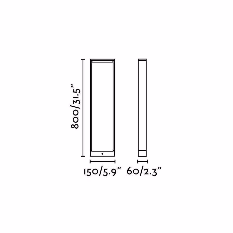 Netlighting Alp LED Outdoor Tall Bollard Light, Dark Grey, IP54 – 2