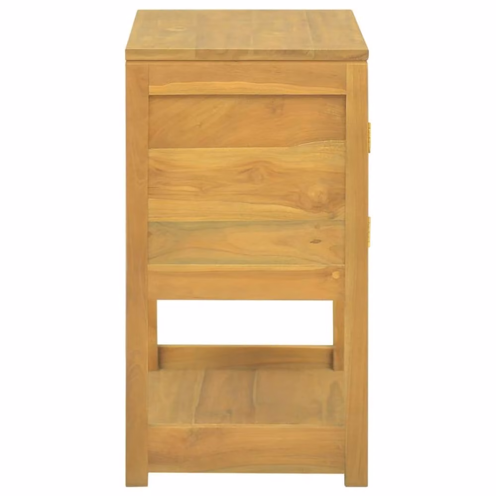 Berkfield Home Brown Solid Teak Wood Bathroom Cabinet W/D/H: 60 x 40 x 75 cm – 2