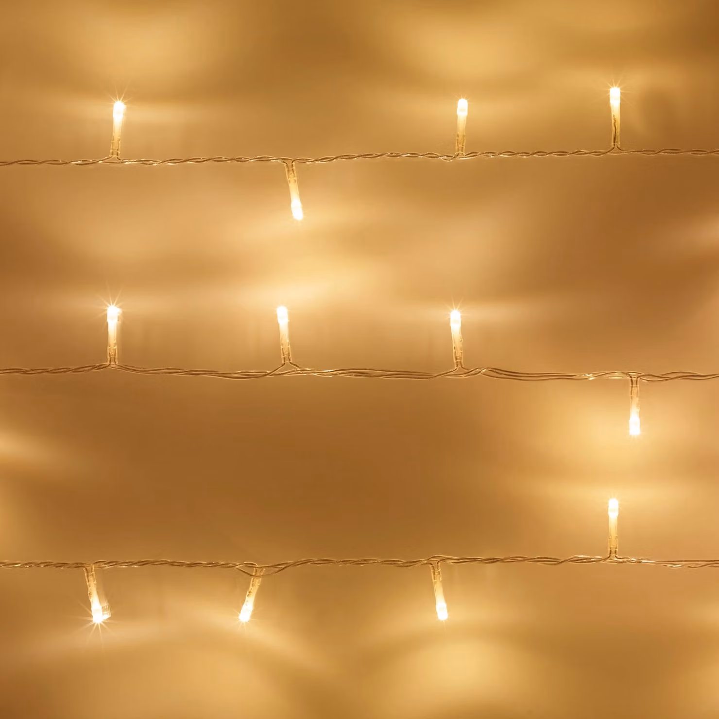 Lights4fun 50 Warm White LED Indoor Fairy Lights on Transparent Cable with Remote Control