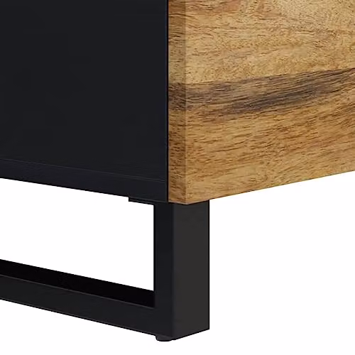 vidaXL Revera Sideboard with 2 Doors in Brown Solid Mango Wood, W/D/H: 80 x 33 x 75 cm – 5
