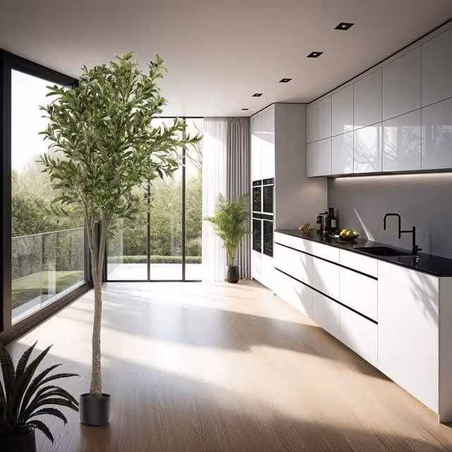 Tectake Artificial Green Olive Tree, Height: 210 cm