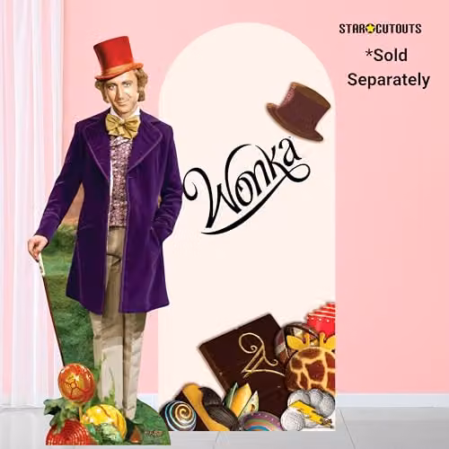 Star Cutouts Wonka Chocolate Bar Backdrop Single Cardboard Cut Out, Height: 185 cm, Multicolour – 3