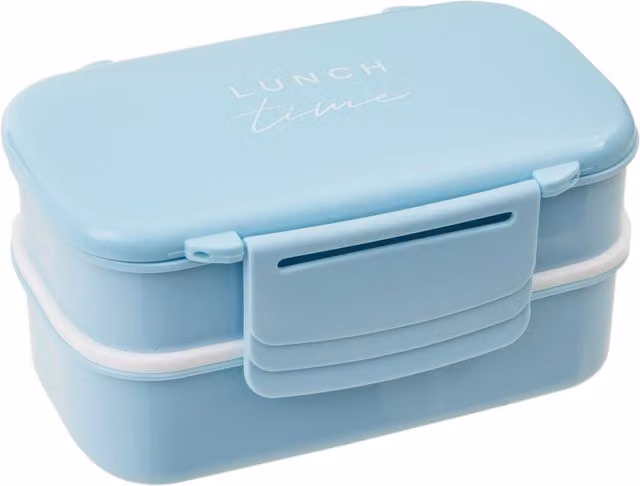 Premier Housewares Blue Leakproof Bento Lunch Box with Compartments and Cutlery