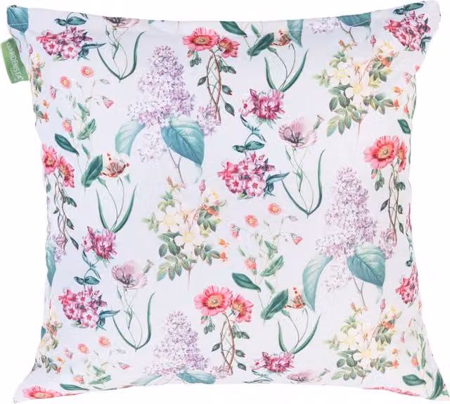 Gardenista Flower Meadow White Floral Printed Outdoor Scatter Cushion