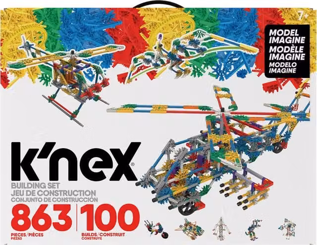 K'NEX Classics 100 Creative Model Building Set in White and Multicolour