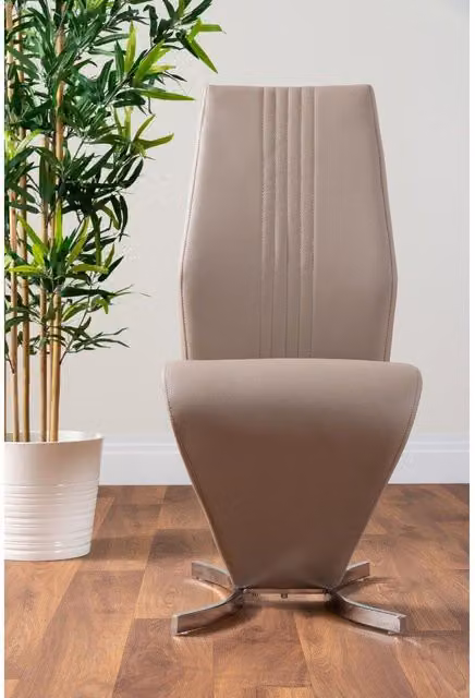 FurnitureboxUK Giovani Round Glass Dining Table and 6 Willow Chairs Set in Grey, Yellow and Beige, Diameter: 120 cm