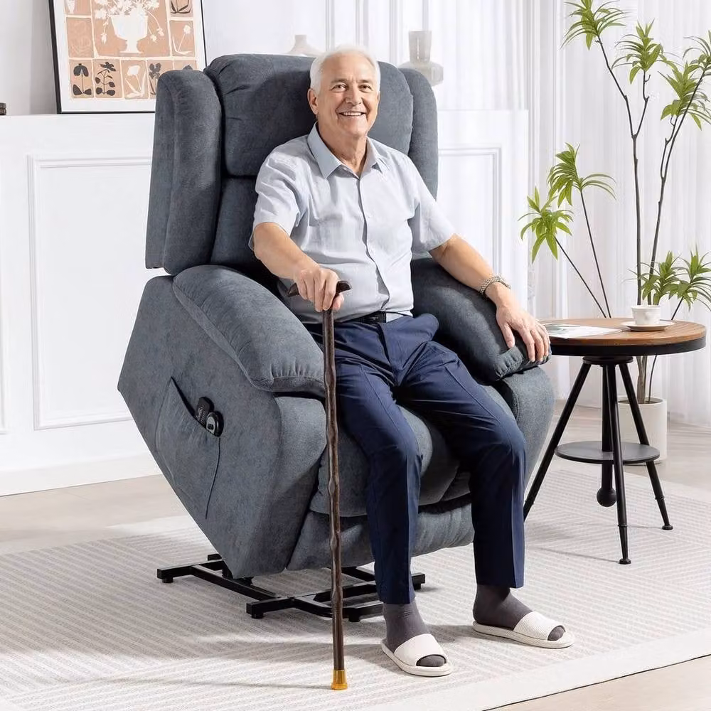 FORGEVIO Power Lift Recliner with Vibration Massage in Grey – 2