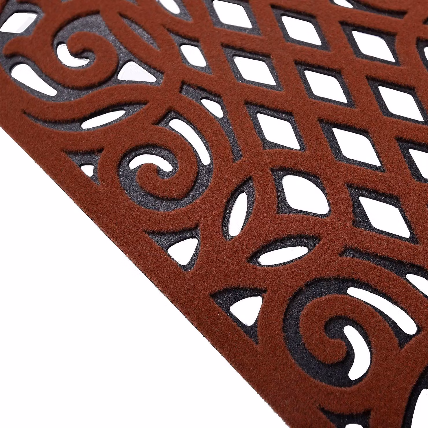 Nicoman Victorian Style Heavy Duty Non-Slip Outdoor Door Mat in Terracotta, W/D/H: 75 x 45 x 1 cm – 2