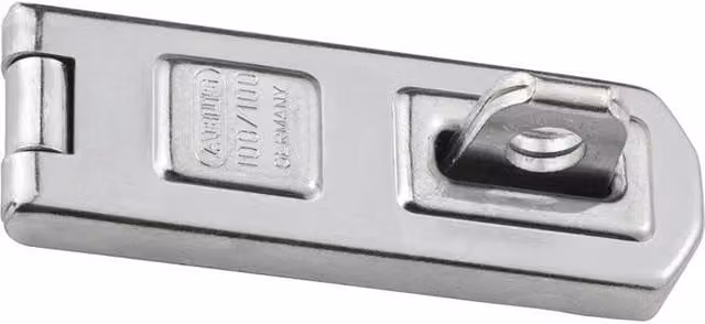 ABUS 100 Series Steel Hasp and Staples in Silver