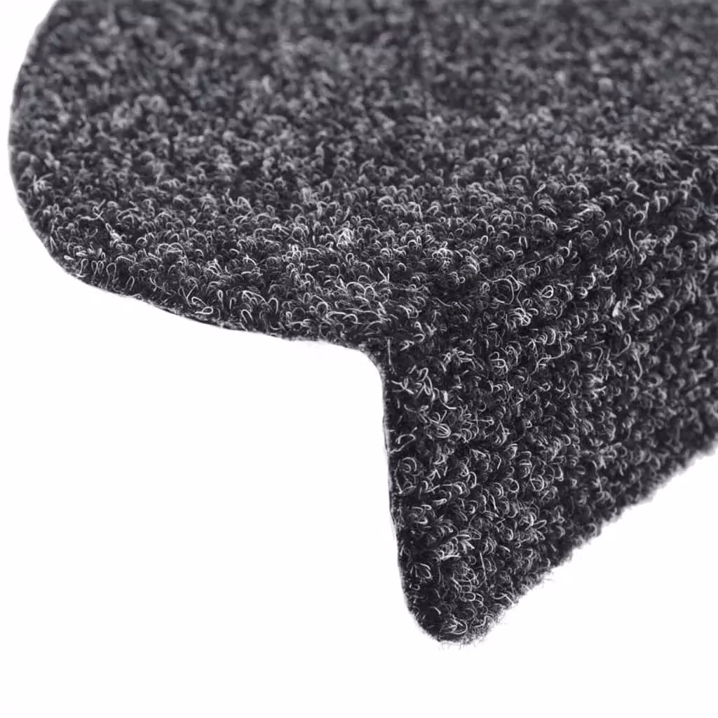 Berkfield Home Self-adhesive Stair Mats, 10 Pieces, Dark Grey, W/D/H: 56 x 17 x 3 cm – 3