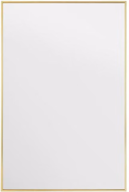MirrorOutlet Gold Aluminium Edged Rectangular Wall Mirror W: 120 cm, H: 80 cm